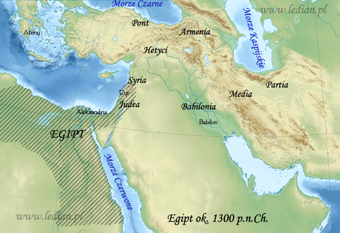 Mapa starożytnego Egiptu